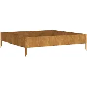 Syfax Lit surélevé de jardin 100x100x26 cm acier corten