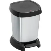 Rotho PASO 6 L Rectangulaire Polypropylène (PP) Métallique, Argent