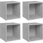 Sonstiges Meubles TV 4 pcs gris béton 37x35x37 cm bois d’ingénierie
