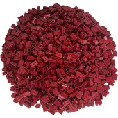 LEGO 1x2 Briques de construction rouge foncé - 98283 NOUVEAU ! Quantité 50x