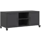 Syfax Meuble TV noir 100,5x39x43,5 cm acier