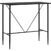 Syfax Table de bar Noir 120x60x110 cm MDF