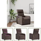 The Living Store Fauteuil de massage Marron Similicuir