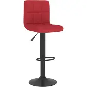 Syfax Tabouret de bar Rouge bordeaux Tissu