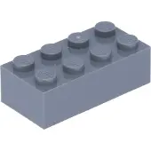 LEGO brique 2x4 3001 - 250 pièces gris bleuté foncé