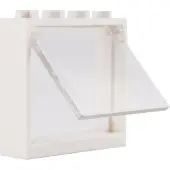 LEGO 1x4x3 Fenêtre Transparent Cadre blanc pour maison, bâtiment NOUVEAU ! Quantité 5x