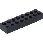 LEGO brique 2x8 3007 - 50 pièces noir