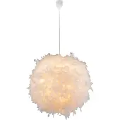 Globo Lampe à suspendre plastique blanc, 1x E27