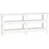 Syfax Banc de travail Blanc 181x50x80 cm Bois de pin massif