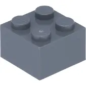 LEGO brique 2x2 3003 - 100 pièces gris foncé