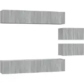 Syfax Ensemble de meubles TV 6 pcs Sonoma gris Bois d'ingénierie
