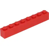 LEGO 10 pièces 3008 Brick 1x8 Part Basic Bricks 10 Red