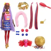Barbie Color Reveal Glitter ! Poupée aux cheveux changeants, bleu scintillant