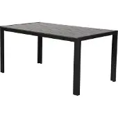 Ebuy24 Cirl Table de jardin, 150 cm, noir/gris.