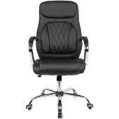Amstyle Chaise de bureau en simili cuir noir chaise de bureau pivotante jusqu'à 120 kg |