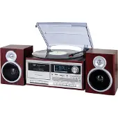 Trevi STEREO TURNTABLE DAB+ 25W WIRELESS USB SD AUX-IN CASSETTE ENCODING TT 1072 DAB WOOD