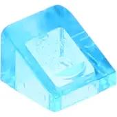 LEGO : 100x briques inclinées/Slope en bleu clair transparent