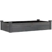 vidaXL Lit surélevé avec insert Gris 120x60x25 cm Sapin massif