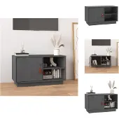 vidaXL Armoire TV Gris 70x34x40 cm Pin massif - Meubles TV