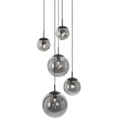 Steinhauer - suspension - Bollique LED - noir - verre métal - Ø 60cm - E27 - 2730ZW