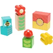 Sonstige Verlage Petit Collage Blocs BoisBlocs Puzzle Jardin