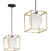 Toolight Lampe Suspendue APP1165-1CP Gold White