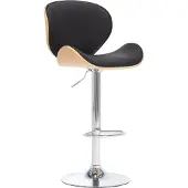 Prolenta Maison Exclusive - Tabouret de bar en similicuir noir