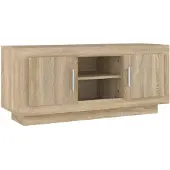 Syfax Meuble TV chêne sonoma 102x35x45 cm bois d'ingénierie
