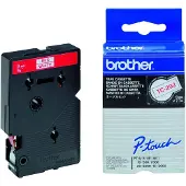 Brother TC-292 'extrême' cassette à ruban 9 mm (d'origine) - rouge sur blanc