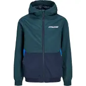 Jack & Jones Junior Veste mi-saison 'JJERush' azur / bleu foncé / pétrole / blanc cassé