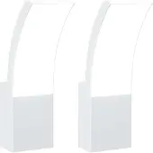 vidaXL Applique murale d'extérieur LED 2 pcs. Blanc Aluminium moulé sous pression