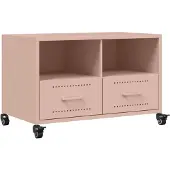 vidaXL Armoire TV rose 68x39x43,5 cm Acier