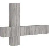 vidaXL Meuble-paroi 5 pièces Gris Sonoma Bois composite