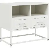 vidaXL Armoire TV blanche 68x39x60,5 cm Acier