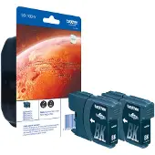 Brother Ink LC1100HYBKBP2 LC-1100HYBK cartouches d'impression noires, jeu de 2 pièces