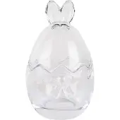 Clayre & Eef Pot en verre Oeuf Ø 8x14 cm Verre transparent