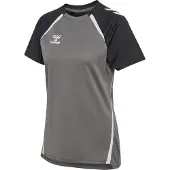 Hummel T-shirt fonctionnel 'Lead 2.0' gris / gris foncé / blanc