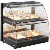 Hendi Vitrine chauffante avec chauffage à quartz, 2 étagères, 230V/560W, 650x485x(H)630mm