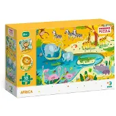 Dodo Puzzle avec safari 18 pièces