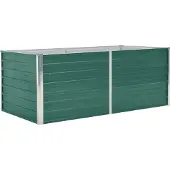 Syfax Jardinière 160 x 80 x 45 cm Acier galvanisé Vert