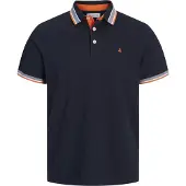 Jack & Jones T-Shirt 'JJEPaulos' bleu nuit / orange / blanc