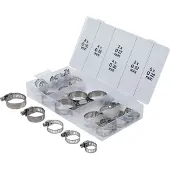Bgs Assortiment de colliers de serrage inoxydables Ø 16 - 38 mm 26 pces - 8055-1