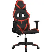 vidaXL Chaise de jeu noir et rouge similicuir