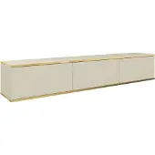 Selsey Mucalma - Élément TV suspendu, Beige / Or, 175 cm