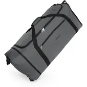 Hauptstadtkoffer blnbag M4 - Grand sac de voyage à roulettes XL avec 2 roulettes, sac à roulettes léger et pliable Travel Bag XXL bagages valise sac de voyage à roulettes 90L,Black Anthrazit