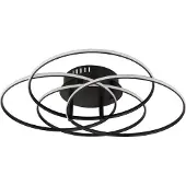 Globo Lighting Plafonnier métal noir mat, LED