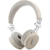 GUESS Casque d'écoute sans fil bluetooth ENC GUBH70PGTSPSE (Grained Classic Round Shape) beige