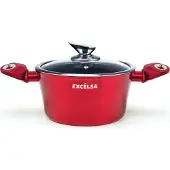 Excelsa Casserole Phoenix 20 Cm Aluminium Rouge