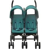 vidaXL Poussette jumelle Vert Acier