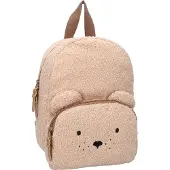 Kidzroom Sac à dos Pisa Comfort Friends en tissu Teddy avec des oreilles d'ours Brown One Size